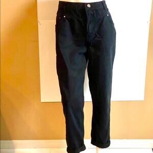 Bershka High Rise Mom Denim Cuffed Hem Jeans